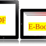 Imagens de telas PDF e E-book
